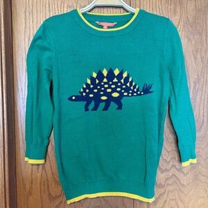 Modcloth Green and Yellow Dinosaur Sweater